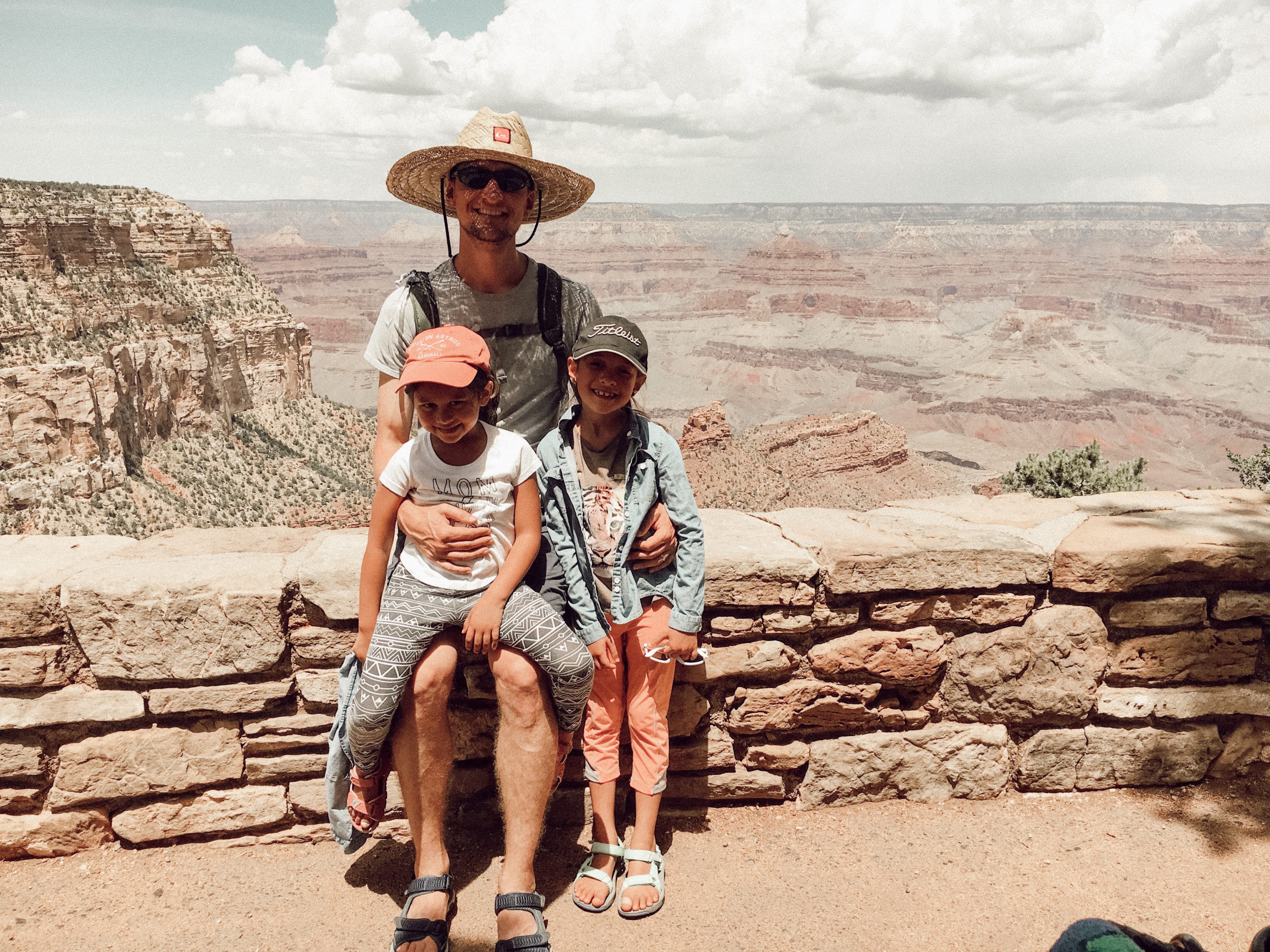 Camping the Grand Canyon, three kids in August